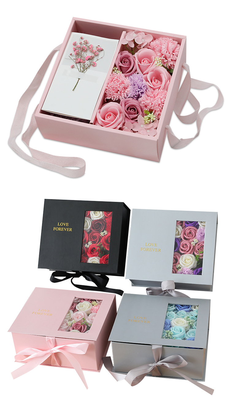 玫瑰花化妆品盒 礼盒包装盒